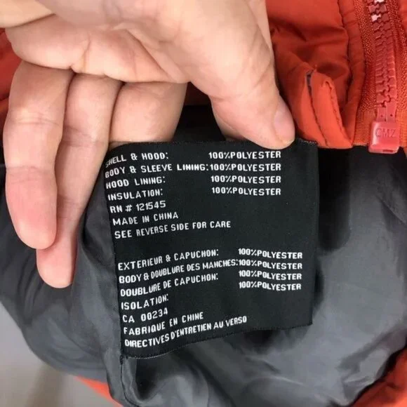 F.O.G by LONDON FOG Orange Quilted Jacket Sz M - Picture 6 of 6